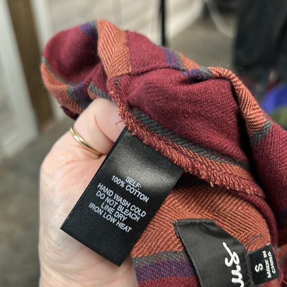 NWT Lulu’s Cotton Renfroe Burgundy Striped Pants Women’s Size Small - Picture 10 of 10